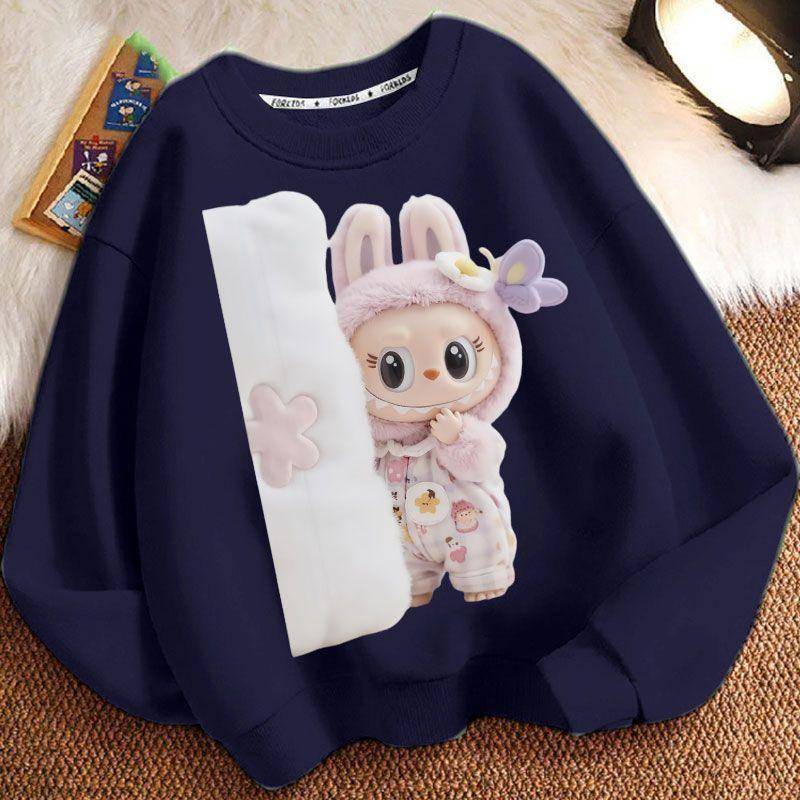 Niedliche Rundhals-Hoodies für Jungen und Mädchen Frühling und Herbst, Kinder lässige langärmlige lockere Jacken 160 von Joom DACH