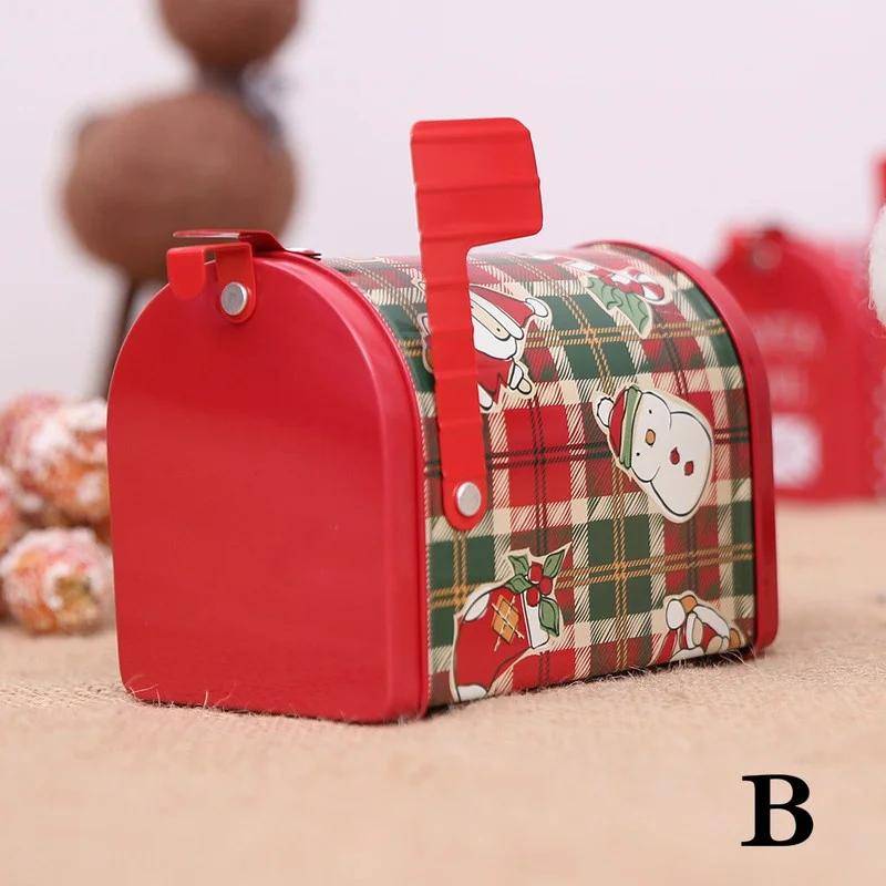 Niedliche Mailbox Design Weihnachten Süßigkeiten können Weihnachten Eisen Box Keks Aufbewahrungsboxen Kinder Geschenk Banqu B von Joom DACH