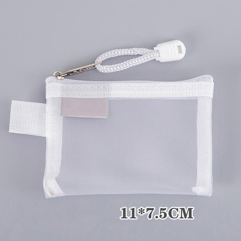 Niedliche Mini-Aufbewahrungstasche aus durchsichtigem Netz, Ausweis, Bankkarte, Kreditkarte, Münzfach, Geldbörse, Geldbörse, Schlüssel, Lippenstift, Headset-Organizer von Joom DACH