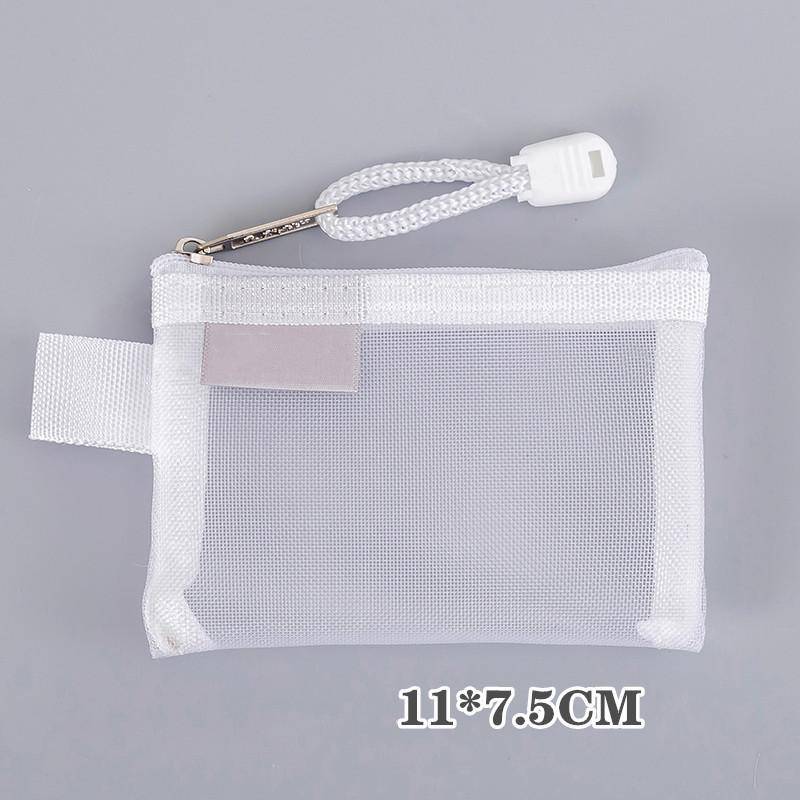 Niedliche Mini-Aufbewahrungstasche aus durchsichtigem Netz, Ausweis, Bankkarte, Kreditkarte, Münzfach, Geldbörse, Geldbörse, Schlüssel, Lippenstift, Headset-Organizer von Joom DACH