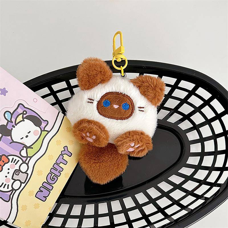 Niedliche Plüschkatzenpuppe Anhänger Mädchen Rucksack Puppe Anhänger Paar Tasche Schlüsselanhänger Dekoratives Geschenk Schlüsselanhänger Cartoon Figur von Joom DACH