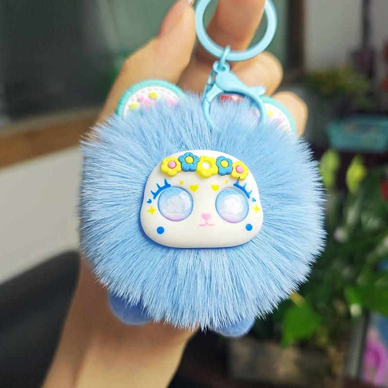 Niedliche Plüschpuppe Spielzeug Anhänger Cartoon Katze Schlüsselanhänger Kawaii Auto Plüsch Schlüsselanhänger Trendy Frauen Mädchen Tasche Ornament Geschenke Zubehör blau von Joom DACH
