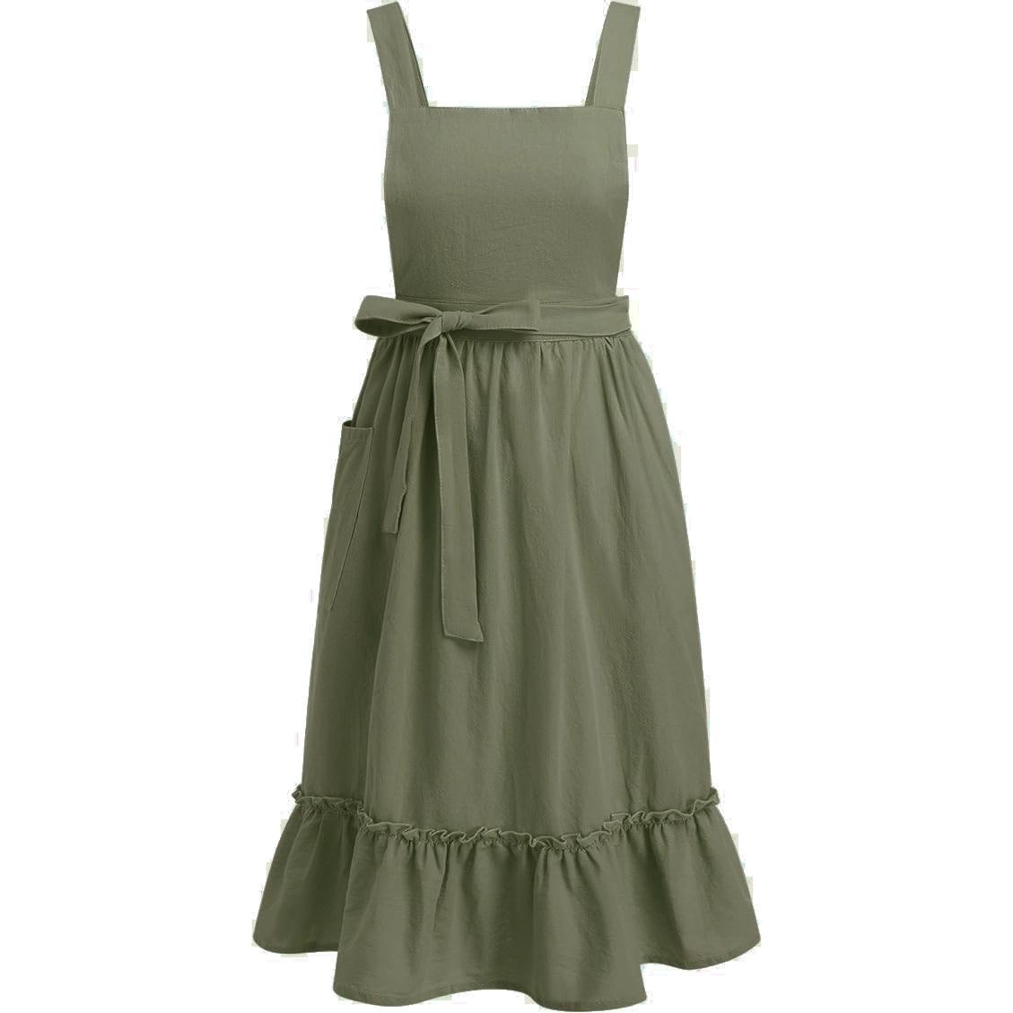 Niedliche Rüschen Damen Schürze Café Florist Garten Backen Zuhause Haus Küche Antifouling Schürze 1PCS grün von Joom DACH