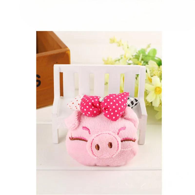 Niedliche Schleife Schwein Kleine Plüschtiere für Mädchen 8CM Super Mini Tier Stofftier Weicher Anhänger Paar Hochzeitsgeschenke 0-10cm rosa von Joom DACH