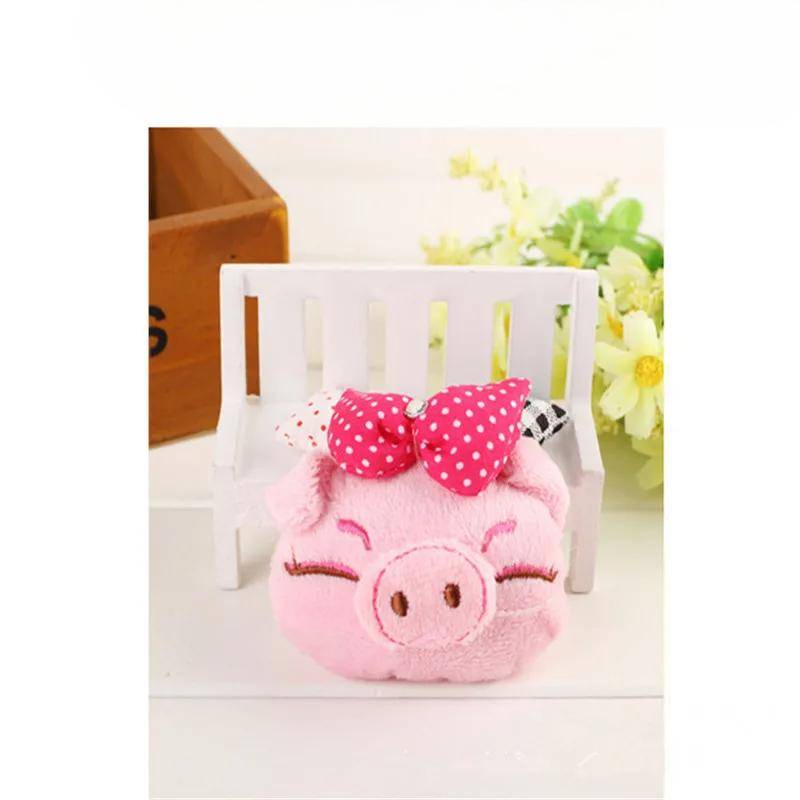 Niedliche Schleife Schwein Kleine Plüschtiere für Mädchen 8CM Super Mini Tier Stofftier Weicher Anhänger Paar Hochzeitsgeschenke 0-10cm rosa von Joom DACH