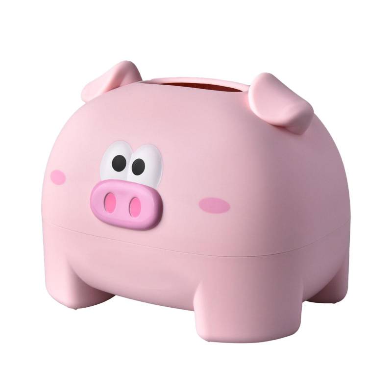 Niedliche Taschentuchaufbewahrungsbox Schweinchenförmig Dekorativer Handtuch-Serviettenbehälter Etui für Tischplatte Rosa rosa von Joom DACH
