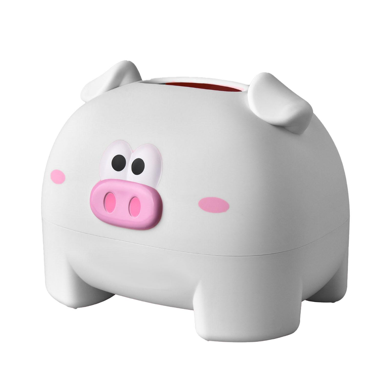 Niedliche Taschentuchaufbewahrungsbox Schweinchenförmig Dekorativer Handtuch-Serviettenbehälter Etui für Tischplatte Weiß weiß von Joom DACH