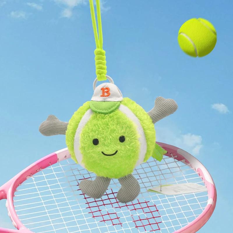 Niedliche Tennisball Anhänger Puppe Tennisball Plüschtier Kinderspielzeug Rucksack Anhänger Mädchen Dekoration Plüsch Tennisball 12cm grün von Joom DACH