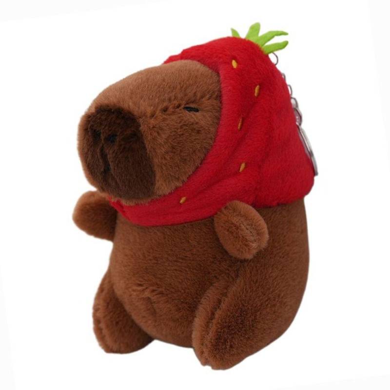 Niedlichen Spielzeug Plüsch Capybara Schlüsselanhänger Multicolor Kopfbedeckung Capybara Puppe Geschenk Fluffty Tier Puppe Kinder 16 von Joom DACH