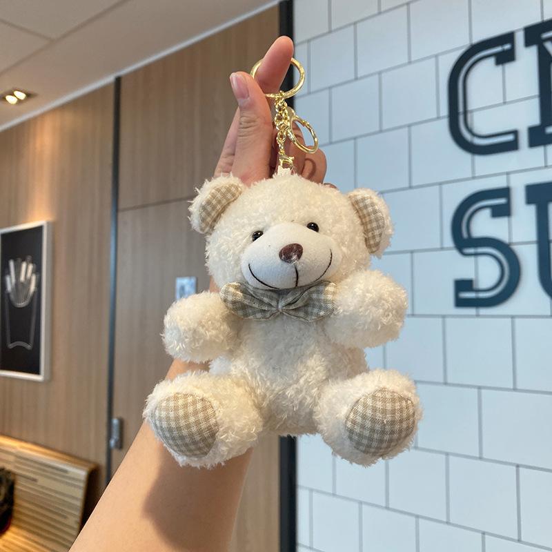 Niedlicher Bär Plüschanhänger Cartoon Tier Schlüsselanhänger Plüschpuppe Auto Schlüsselanhänger Mädchen Tasche Anhänger Geburtstagsgeschenke für Kinder Klauenmaschine 12cm von Joom DACH