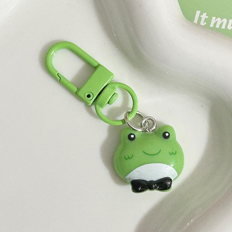 Niedlicher Cartoon-Schlüsselanhänger mit grünem Frosch, schöne Tier-Schlüsselanhänger, Handtaschen-Anhänger, Charms, Autoschlüssel-Zubehör für Mädchen, Schmuck, Geschenk 2 von Joom DACH