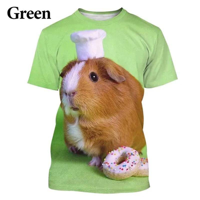 Niedlicher Hamster 3D-gedrucktes Herren-Freizeit-Kurzarm-T-Shirt Herren-T-Shirt M von Joom DACH