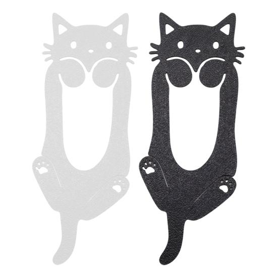 Niedlicher Katzen Lesezeichen Kunststoff Notizbuch Klemme Markierer Kreative Tierform Funktionale Seitenhalter für Lesen schwarz/weiß von Joom DACH