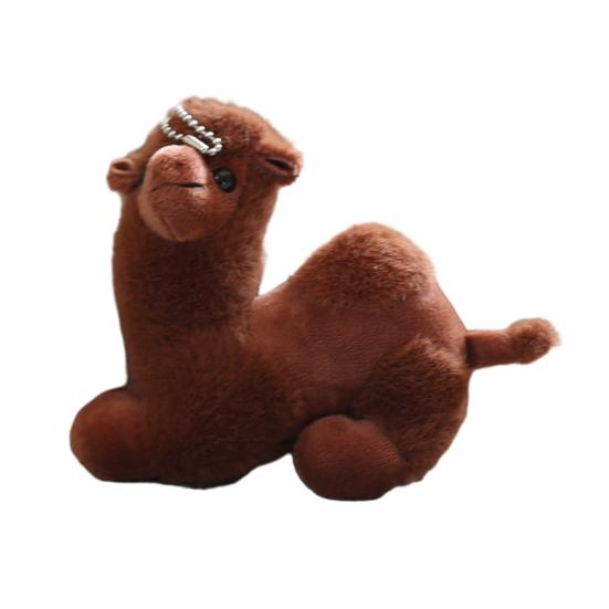 Niedlicher Plüsch Kamel Schlüsselanhänger Flauschige Kamel Puppe Schlüsselanhänger für Rucksäcke Geldbörsen Puppe dunkel kaffee von Joom DACH