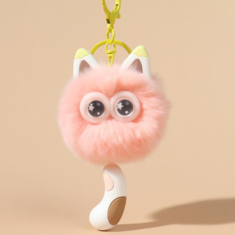 Niedlicher Rexkaninchenhaar Kätzchen Schlüsselanhänger Anhänger Mädchen Herz Plüsch Cartoon Puppe Puppe Taschenzubehör Geschenk von Joom DACH