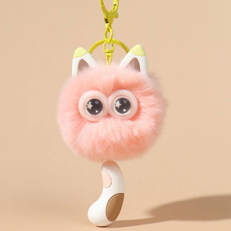 Niedlicher Rexkaninchenhaar Kätzchen Schlüsselanhänger Anhänger Mädchen Herz Plüsch Cartoon Puppe Puppe Taschenzubehör Geschenk von Joom DACH