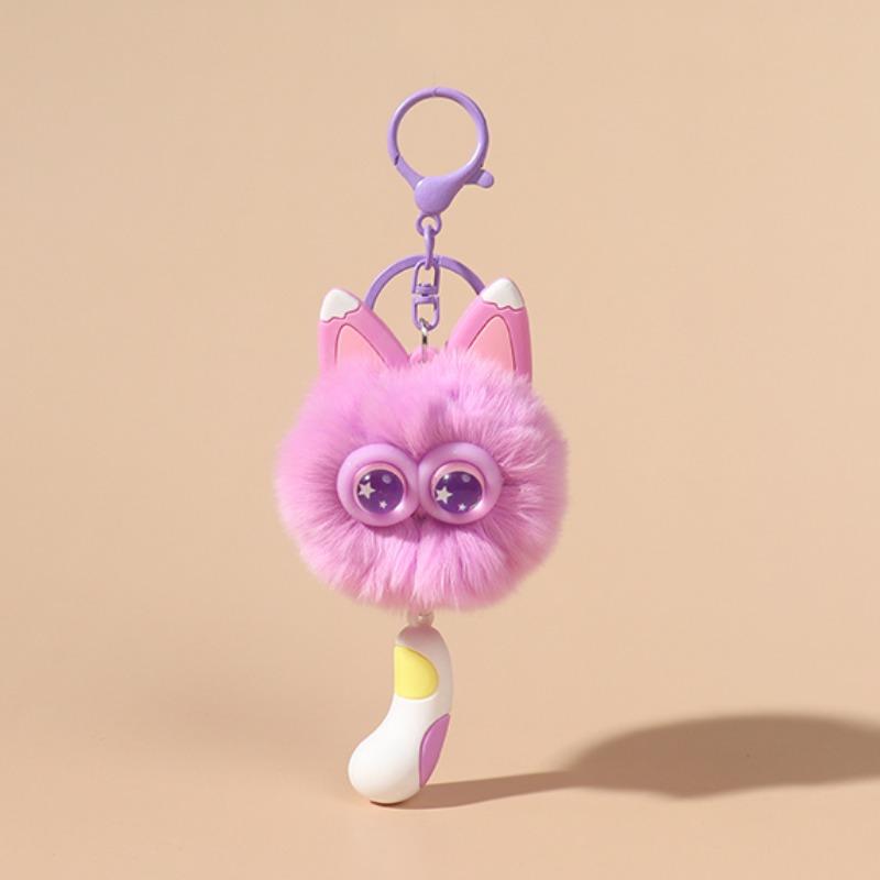 Niedlicher Rexkaninchenhaar Kätzchen Schlüsselanhänger Anhänger Mädchen Herz Plüsch Cartoon Puppe Puppe Taschenzubehör Geschenk von Joom DACH