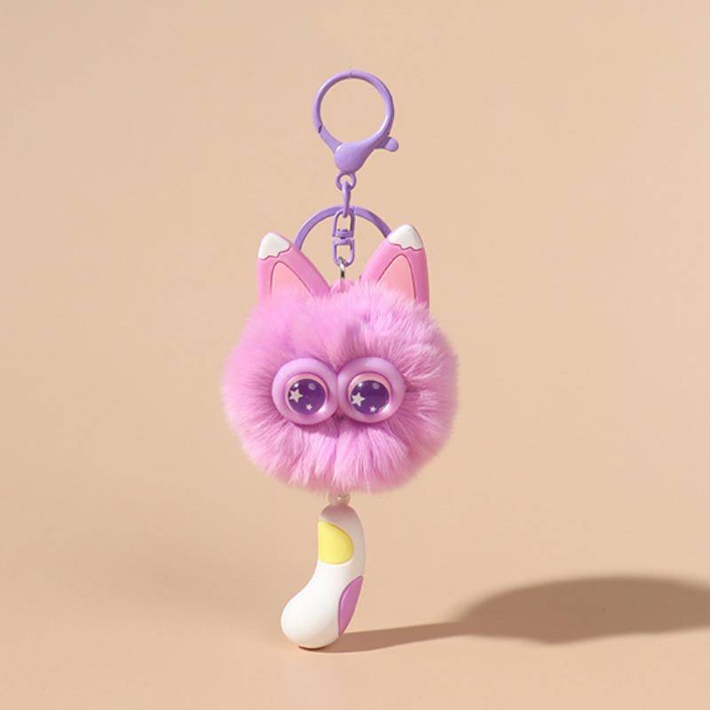 Niedlicher Rexkaninchenhaar Kätzchen Schlüsselanhänger Anhänger Mädchen Herz Plüsch Cartoon Puppe Puppe Taschenzubehör Geschenk von Joom DACH