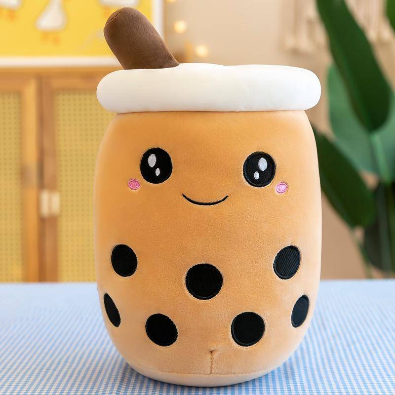 Niedlicher ausgestopfter Boba-Plüsch-Bubble-Tea, echter Bubo-Lebensmittel-Milchbecher, Plüschkissen, weiches Kawaii-Plüschtier, Geschenke für Kinder und Erwachsene, 24 cm 24cm von Joom DACH