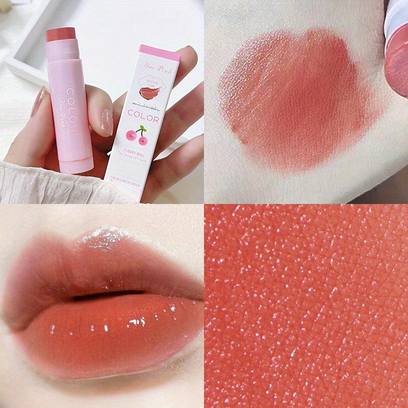 Niedlicher farbiger Lippenbalsam Feuchtigkeitsspendende Lippenfarbe Langhaftender wasserfester Lippenstift Frauen Lippen Kosmetik Valentinstagsgeschenke von Joom DACH