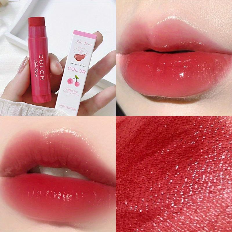 Niedlicher farbiger Lippenbalsam Feuchtigkeitsspendende Lippenfarbe Langhaftender wasserfester Lippenstift Frauen Lippen Kosmetik Valentinstagsgeschenke von Joom DACH