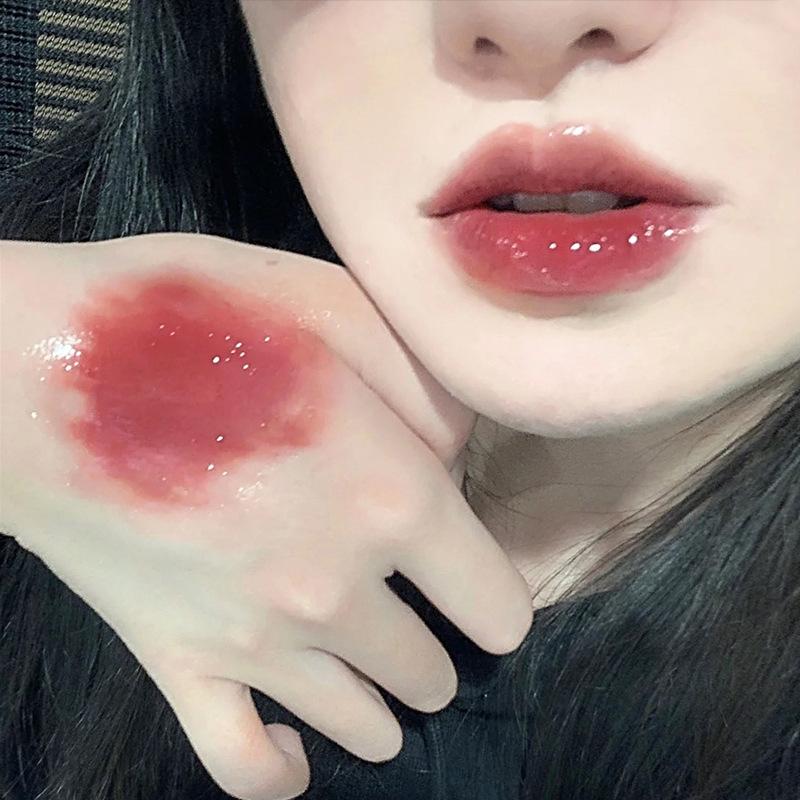 Niedlicher rosa Bär, Wasser-Licht-Lipgloss, langlebig, glänzende Lippenglasur, Spiegel, flüssiger Lippenstift, Damen-Lippen, Make-up-Kosmetik von Joom DACH