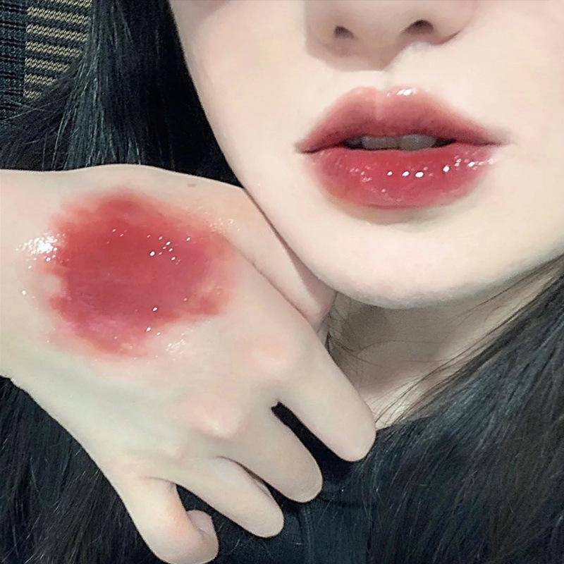 Niedlicher rosa Bär, Wasser-Licht-Lipgloss, langlebig, glänzende Lippenglasur, Spiegel, flüssiger Lippenstift, Damen-Lippen, Make-up-Kosmetik von Joom DACH