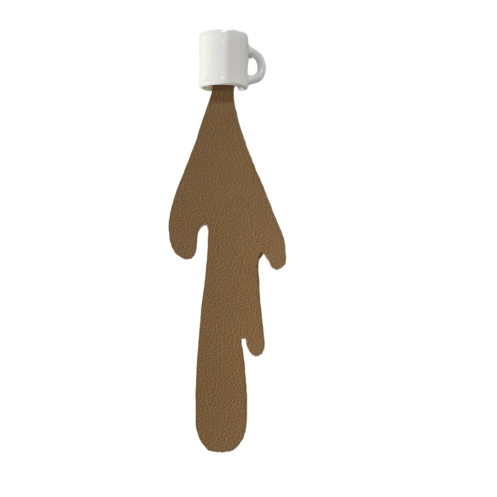 Niedlicher verschütteter Kaffee Lesezeichen zum Lesen Lustige Lesezeichen für Leseecke Lesezeichen Schreibwaren Schulbedarf braun von Joom DACH