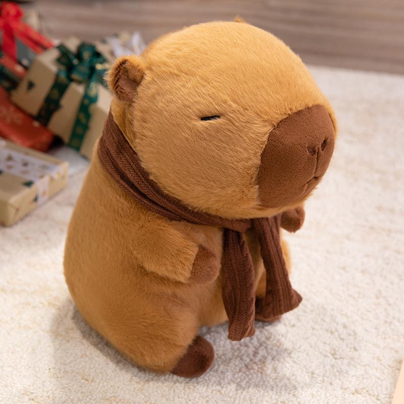 Niedliches Capybara Plüschtier mit dehnbarer Lutscher-Simulation Tier-Babypuppe Schlafkissen Raumdeko Kinder Feiertag Gemütliches Geschenk 23cm von Joom DACH