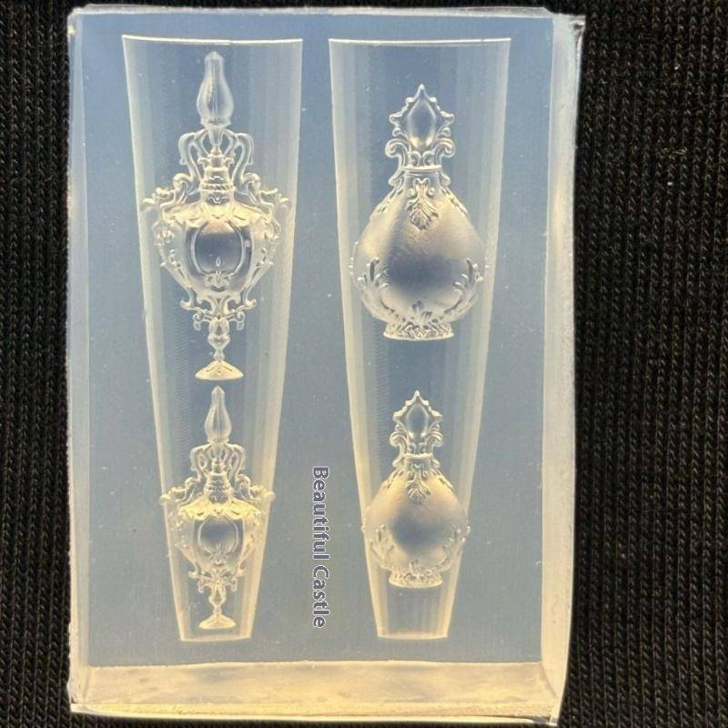 Niedliches Schwein 3D Silikon Nagelform Retro Blumenvase Chinesischer Stil Kerzenhalter Transparente Nagelvorlagen DIY Maniküre Design Werkzeug as the picture von Joom DACH