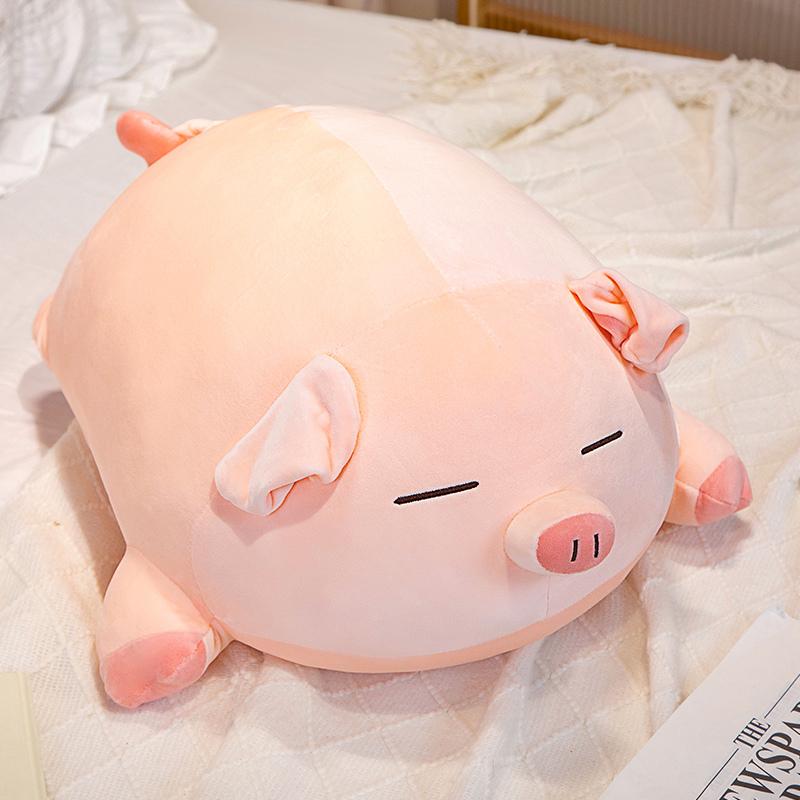 Niedliches Schwein Plüschtier Weich Niedlich Plüsch Gefüllt Rosa Schwein Kissen Zimmer Sofa Männer und Frauen Geburtstagsgeschenk 40cm rosa von Joom DACH