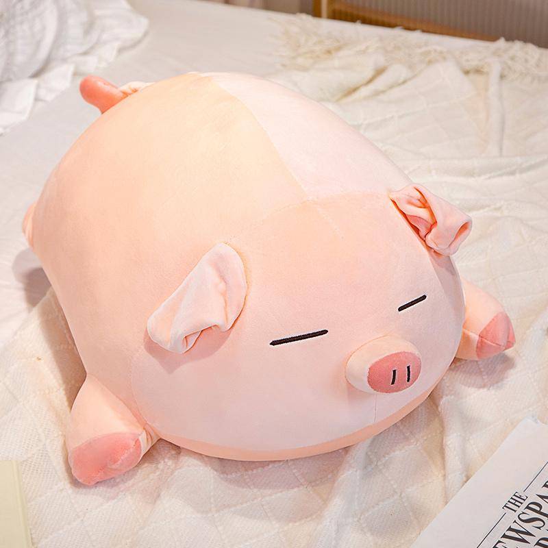 Niedliches Schwein Plüschtier Weich Niedlich Plüsch Gefüllt Rosa Schwein Kissen Zimmer Sofa Männer und Frauen Geburtstagsgeschenk 40cm rosa von Joom DACH