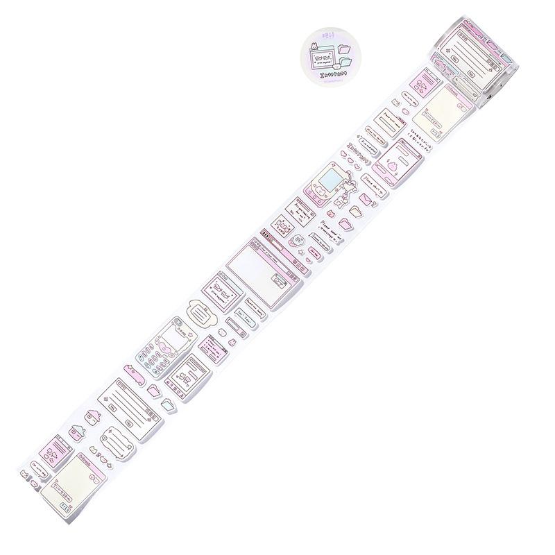 Niedliches beschichtetes Papier, gestanztes Abfallband, koreanisches Scrapbooking, Journal, dekorative Klebebänder, DIY-Material, Aufkleber, Schreibwaren C von Joom DACH