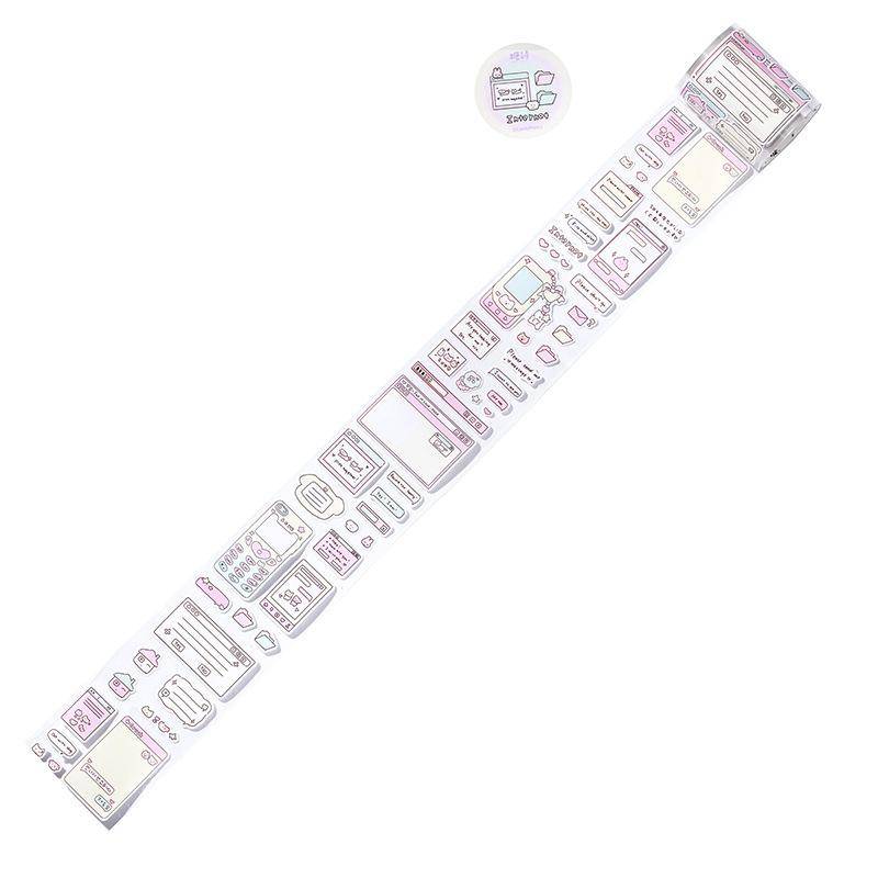 Niedliches beschichtetes Papier, gestanztes Abfallband, koreanisches Scrapbooking, Journal, dekorative Klebebänder, DIY-Material, Aufkleber, Schreibwaren C von Joom DACH