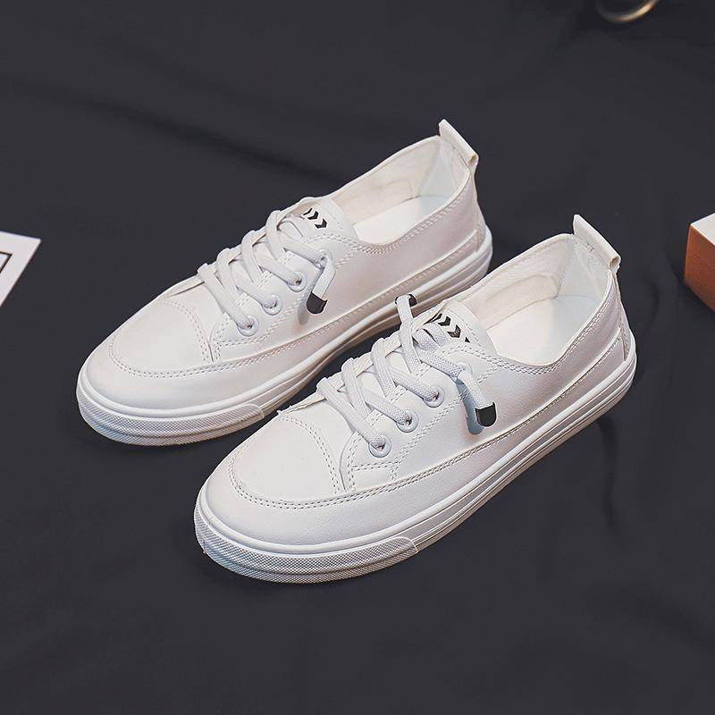 Niedrig geschnittene weiße Schuhe Damen Neu Frühling und Sommer Allround Leichtgewichtige weiche Sohle Studenten Freizeit Slipper Ballerinas 40 von Joom DACH