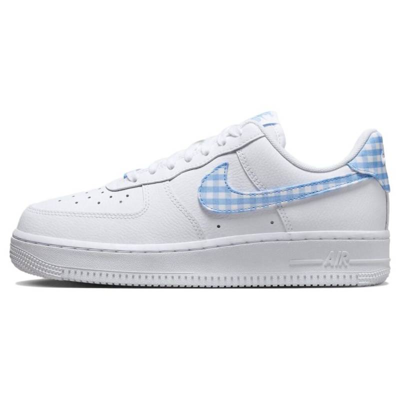 Nike Air Force 1 07 Essential University Blue Gingham Damen Sneaker Weiß DZ2784-100 36 von Joom DACH