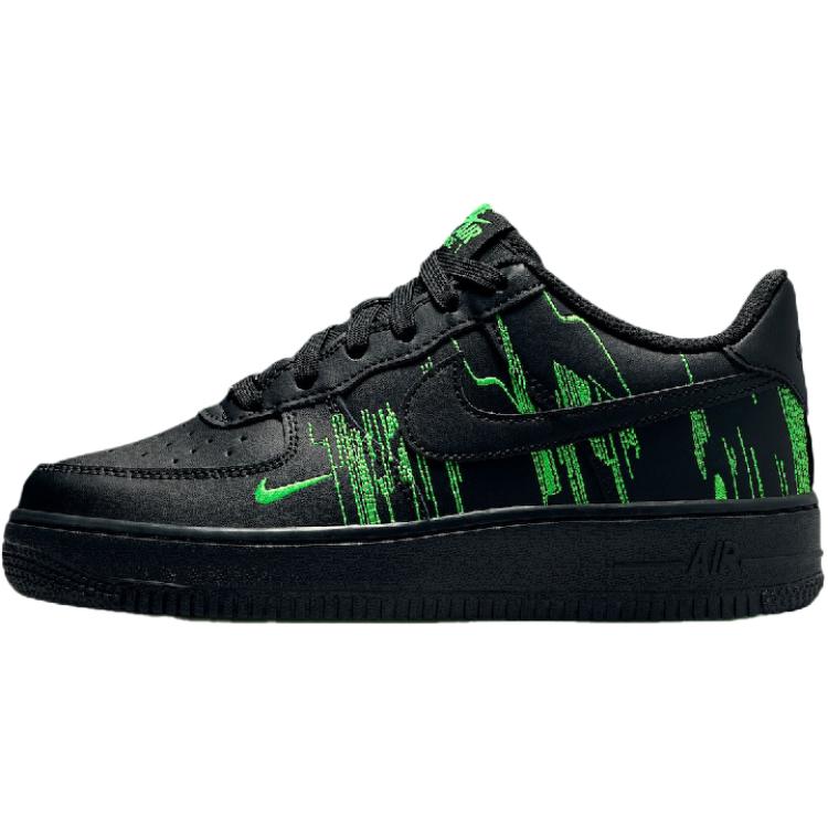 Nike Air Force 1 Low GS Matrix Kinder Sneaker Schwarz Green-Strike Vivid-Purple HV4763-001 36 von Joom DACH