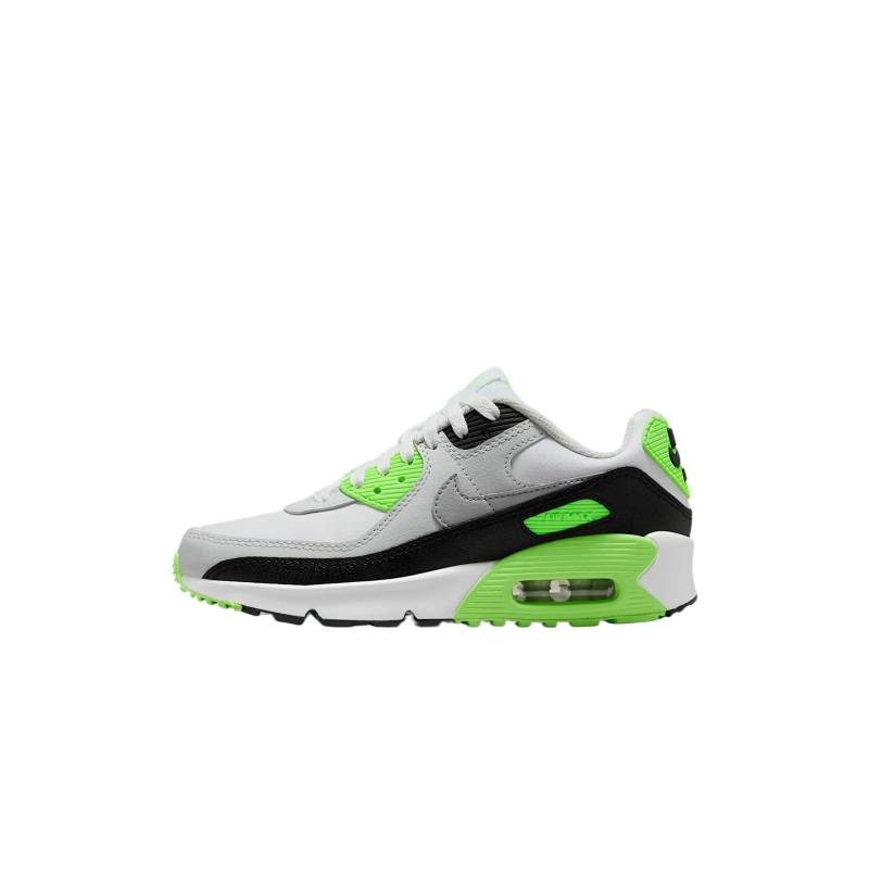Nike Air Max 90 Leder GS Lime Blast Kinder Sneaker Weiß Photon-Dust Light-Smoke-Grey CD6864-130 von Joom DACH