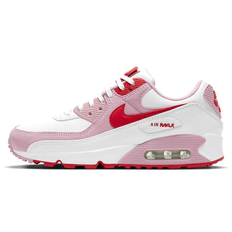 Nike Air Max 90 Liebesbrief Damen Sneaker Weiß University-Rot Tulpenrosa DD8029-100 44.5 von Joom DACH