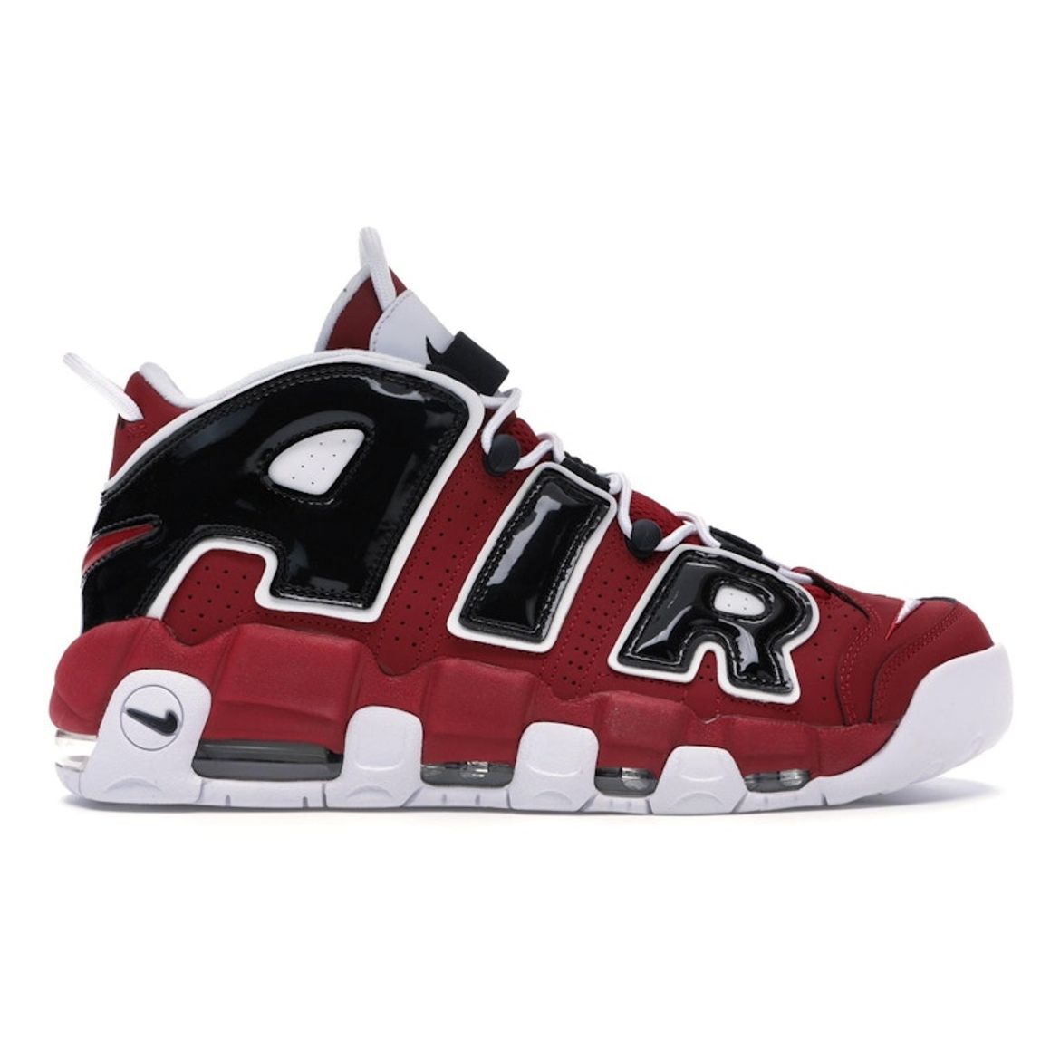Nike Air More Uptempo Bulls Hoops Pack Herren Sneaker Varsity-Rot Schwarz-Weiß 921948-600 40 von Joom DACH