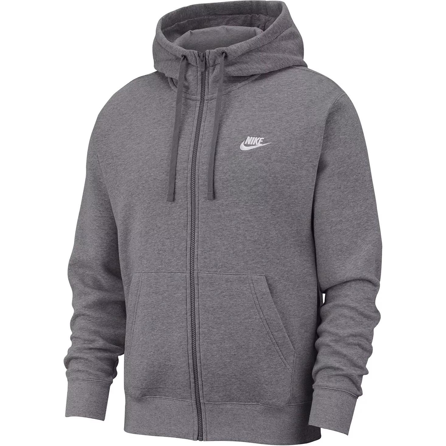 Nike Club Logo Zip-Up Bequemer Langarm-Hoodie Herren-Hoodies Anthrazitgrau 804389-071 S von Joom DACH