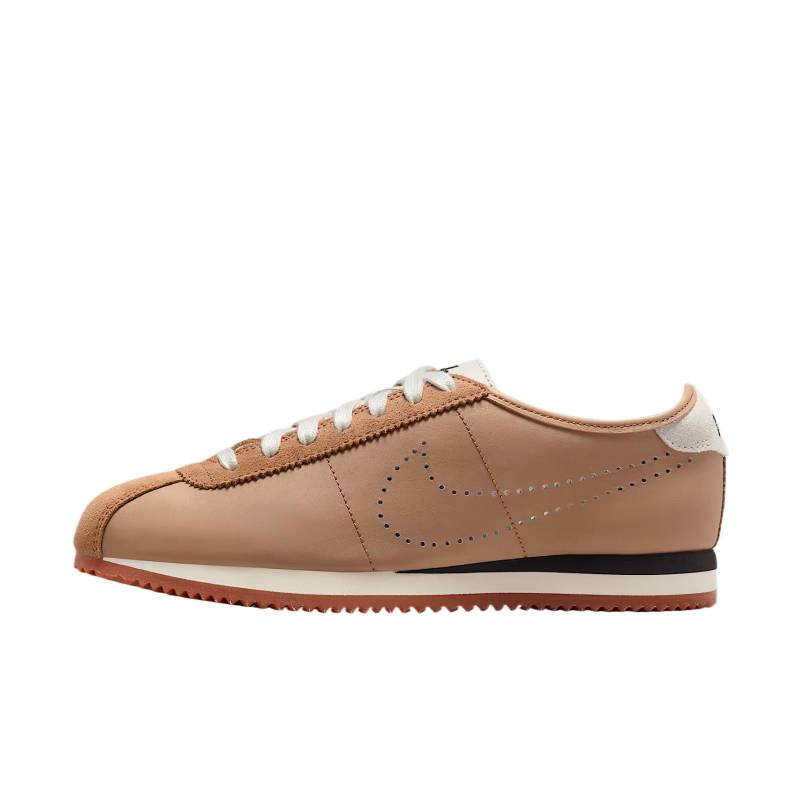 Nike Cortez Leder Pale Shale Perforierter Swoosh Damen Sneaker Tan Sail Gummi-Mittelbraun HQ1841-200 36 von Joom DACH