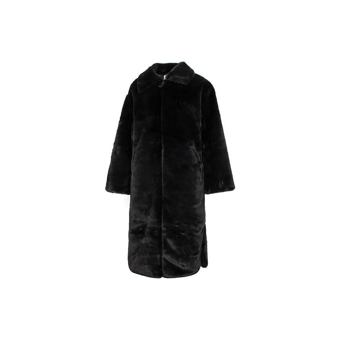 Nike Damen Kunstfell Lange Jacke (Asiatische Größen) Schwarze Damen Streetwear DQ6839-010 L von Joom DACH