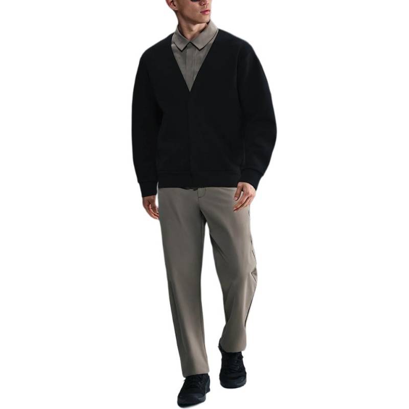 Nike Dri-Fit 24.7 Impossible Soft V-Ausschnitt Schweißableitendes Langarm Strickoberteil Herren Tops Schwarz Dunkelrauchgrau HQ6949-010 XL von Joom DACH