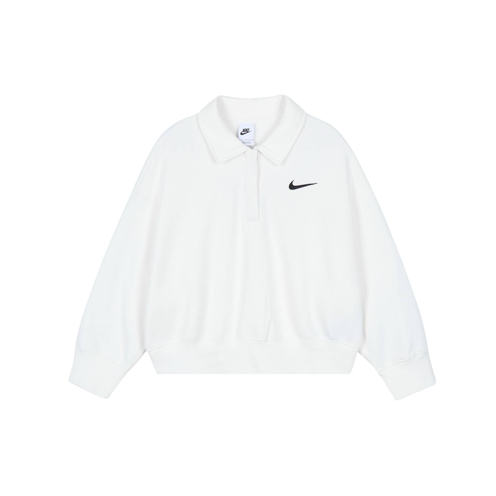 Nike Gesticktes Logo Einfarbiges Poloshirt Damen Oberteile Sail-Weiß DQ5869-133 M von Joom DACH