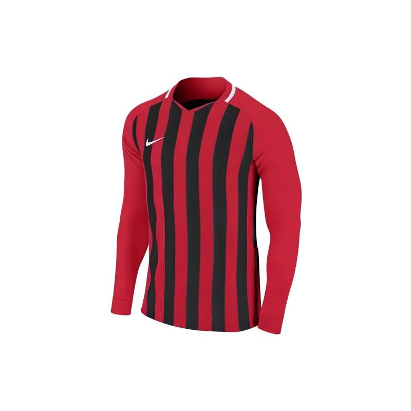 Nike Gestreiftes Panel Logo Print Langarm T-Shirt Herren Oberteile Schwarz Rot AO2455-657 L von Joom DACH