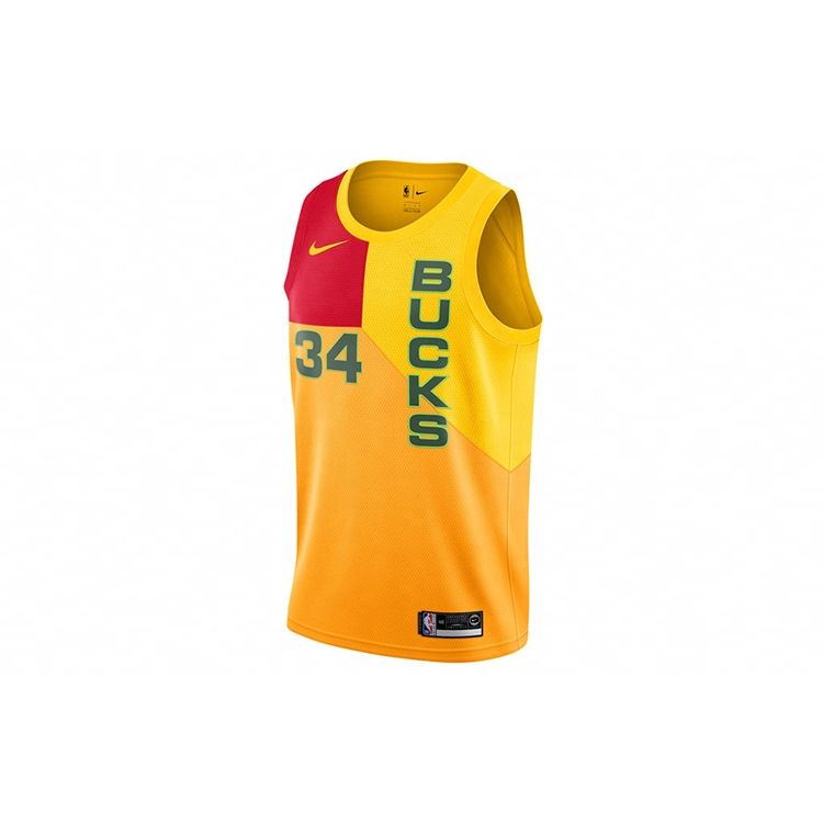 Nike Giannis Antetokounmpo #34 City Edition Trikot Herren Tops Gelb AJ4624-717 S von Joom DACH