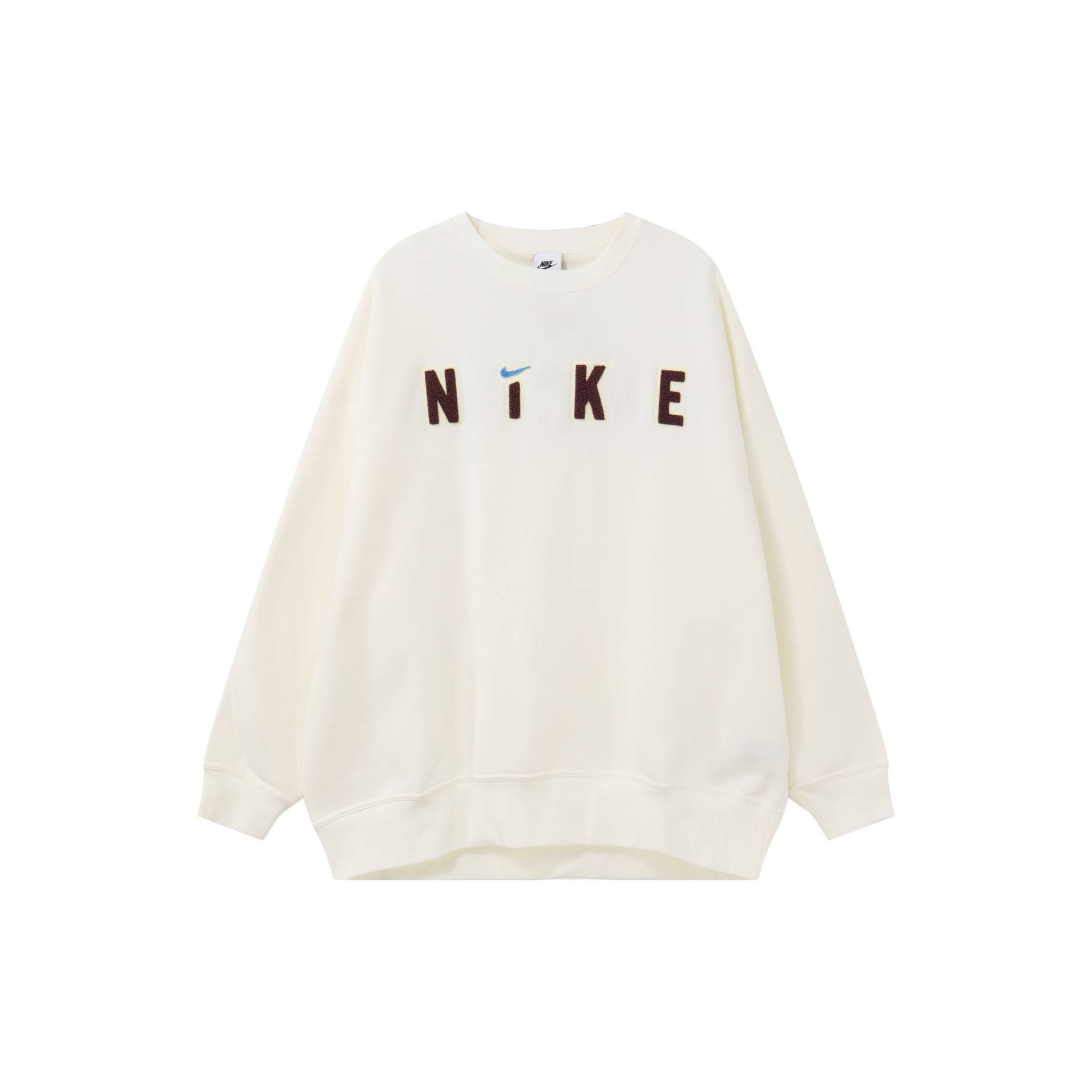 Nike Buchstaben Rundhals Locker Lässiges Sweatshirt Damen Sweatshirt Beige FV4012-133 M von Joom DACH