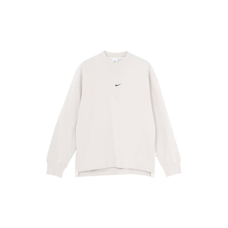 Nike Logo Print Locker geschnittenes Rundhals Langarm T-Shirt Herren Oberteile Beige DD7029-072 XXL von Joom DACH