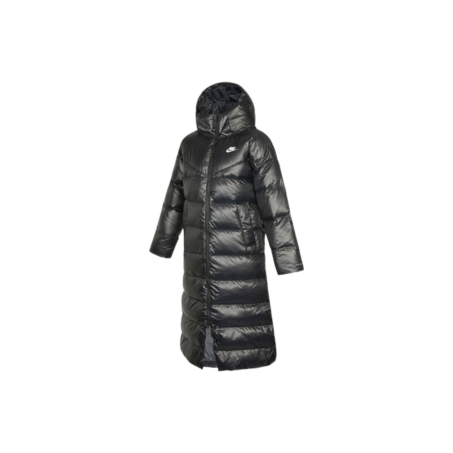 Nike Logo Print Einfarbig Warm Lang Daunenjacke mit Kapuze Damen Oberbekleidung Schwarz DH4082-010 XS von Joom DACH